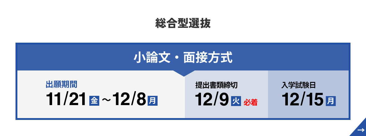 総合型選抜 小論文・面識方式
