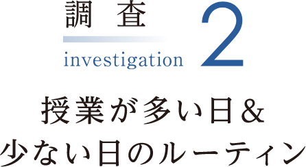 授業が多い日＆少ない日のルーティン