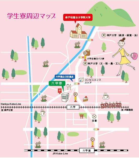 六甲寮周辺MAP