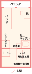 六甲寮 間取り例